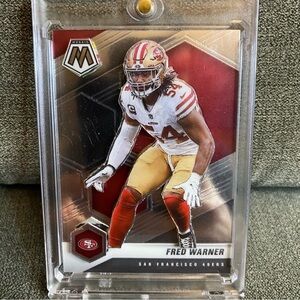 Custom 3D Floater - Fred Warner Mosaic San Francisco 49ers card